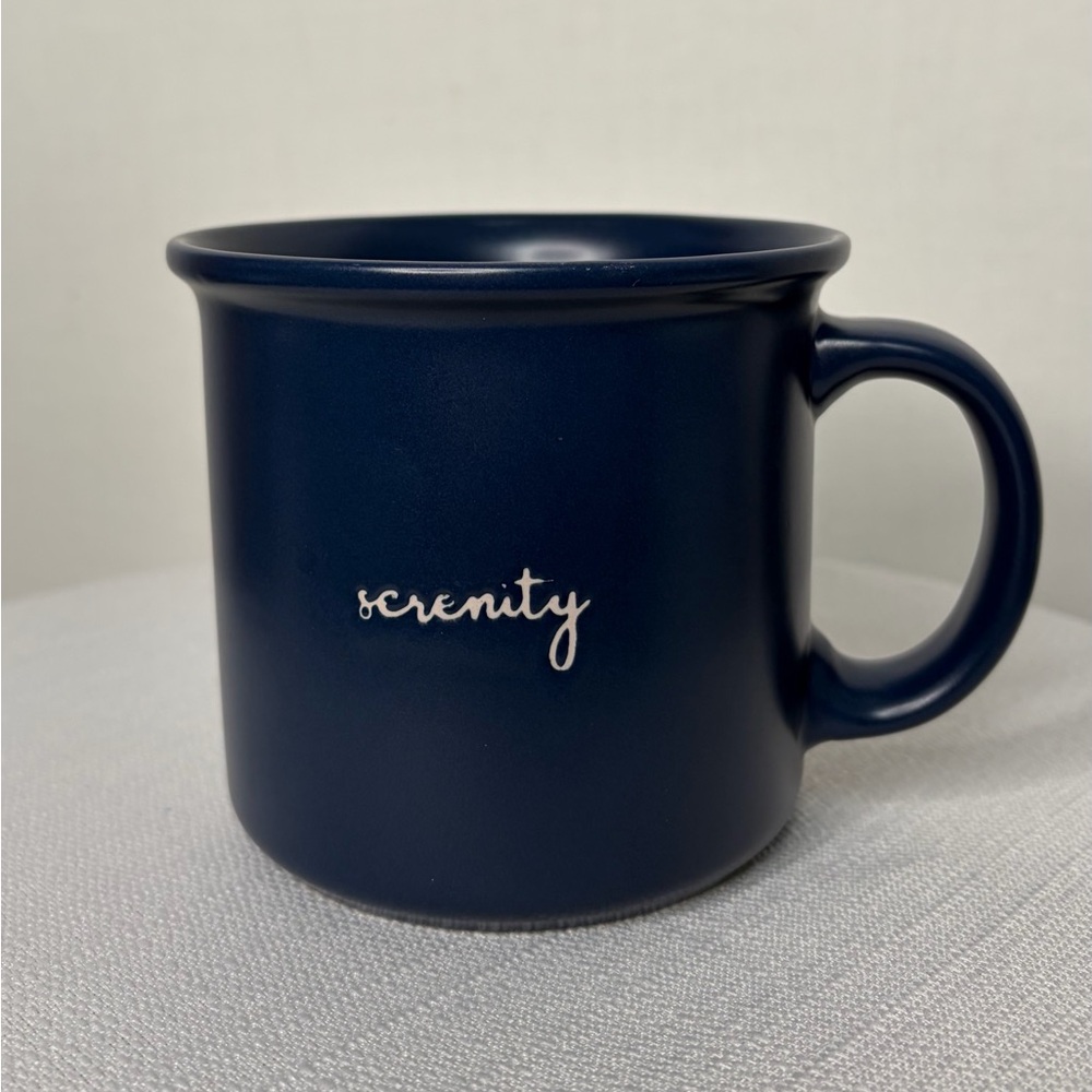 Nicole Miller “Serenity” Navy Blue Ceramic Mug(F78)✨
